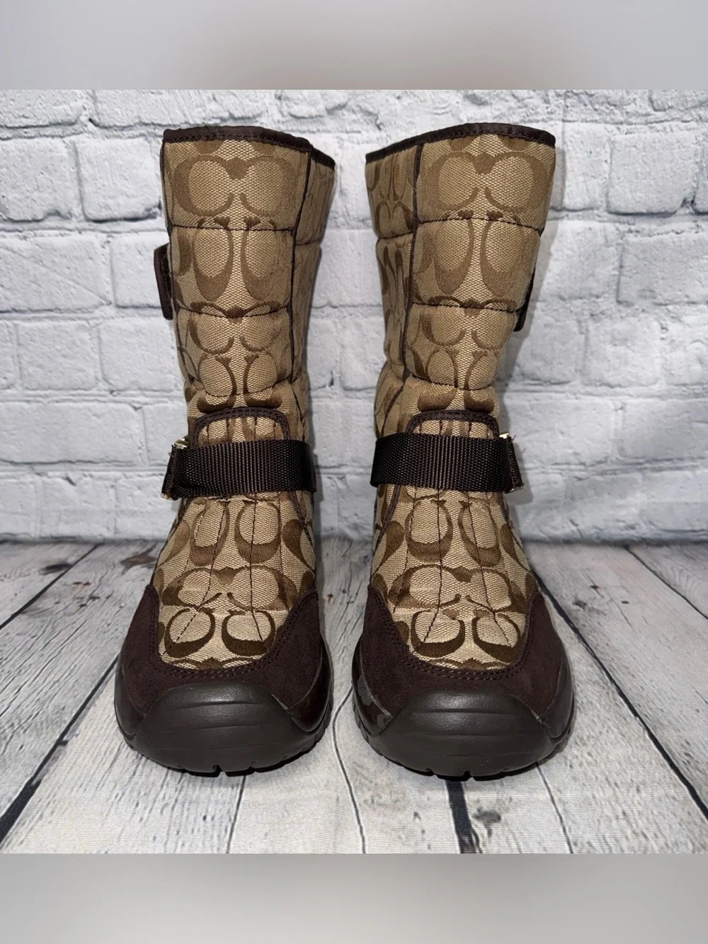 Coach Monogram Winter Boots